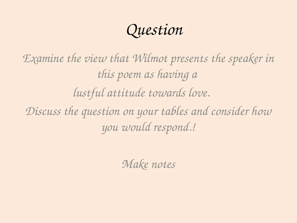 The Big Picture Pre-1900 love poetry from the - slide 27 of 28