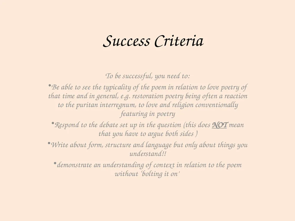 The Big Picture Pre-1900 love poetry from the - slide 4 of 28