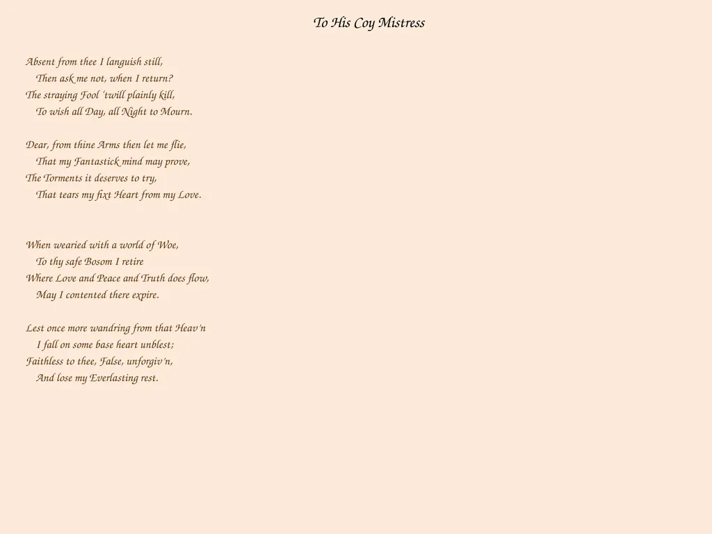 The Big Picture Pre-1900 love poetry from the - slide 13 of 28