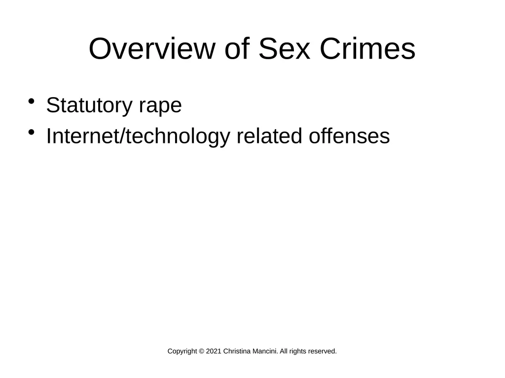 Introduction Sex crime policymaking is now a - slide 3 of 10