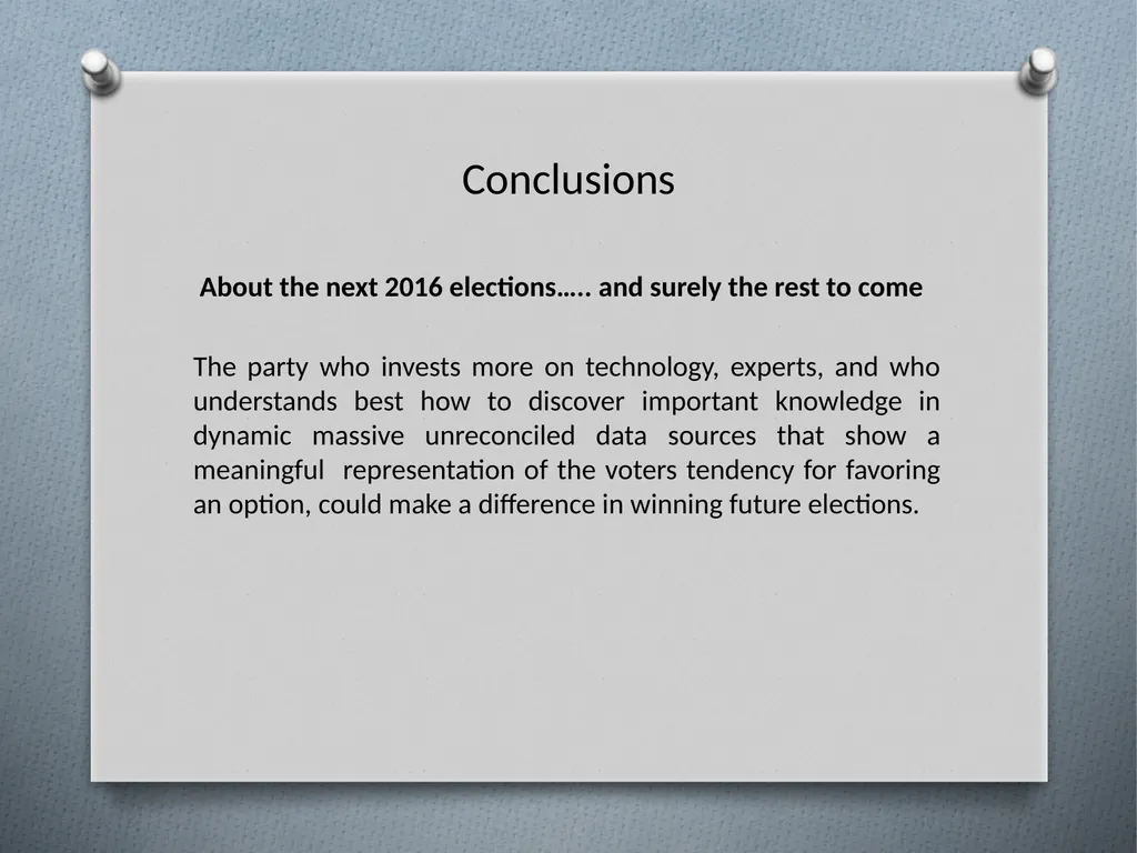 Data Mining in Politics Alexis A. Espinoza J. - slide 11 of 12