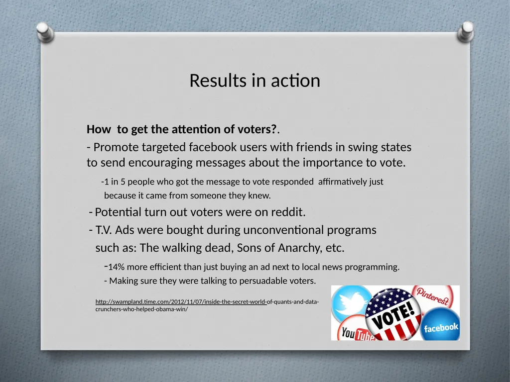 Data Mining in Politics Alexis A. Espinoza J. - slide 8 of 12