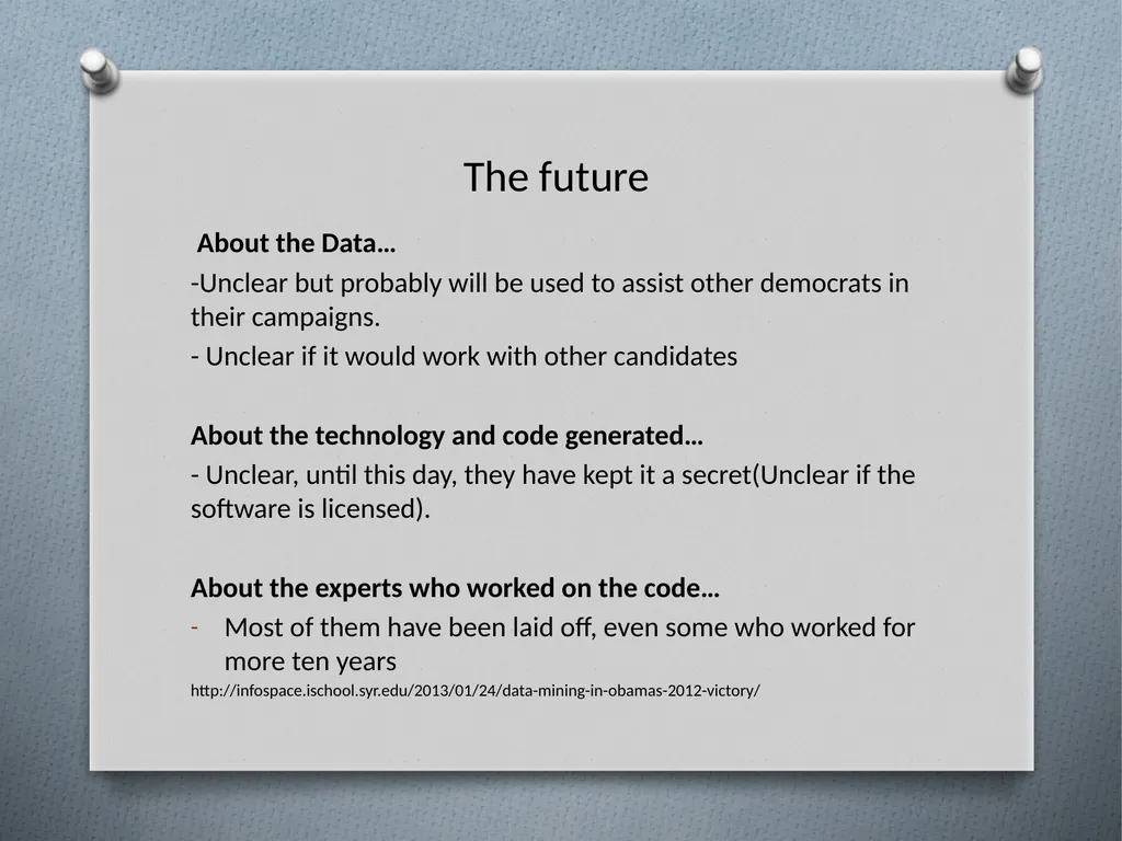 Data Mining in Politics Alexis A. Espinoza J. - slide 10 of 12
