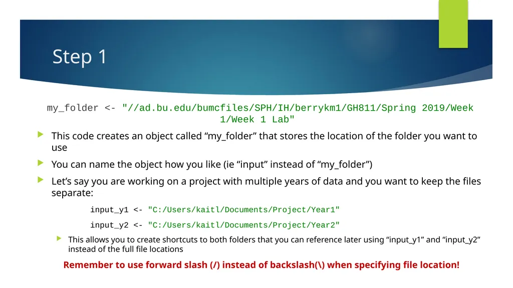 R Learning Module 1 GH 811 Lab: Week 1 January - slide 11 of 26