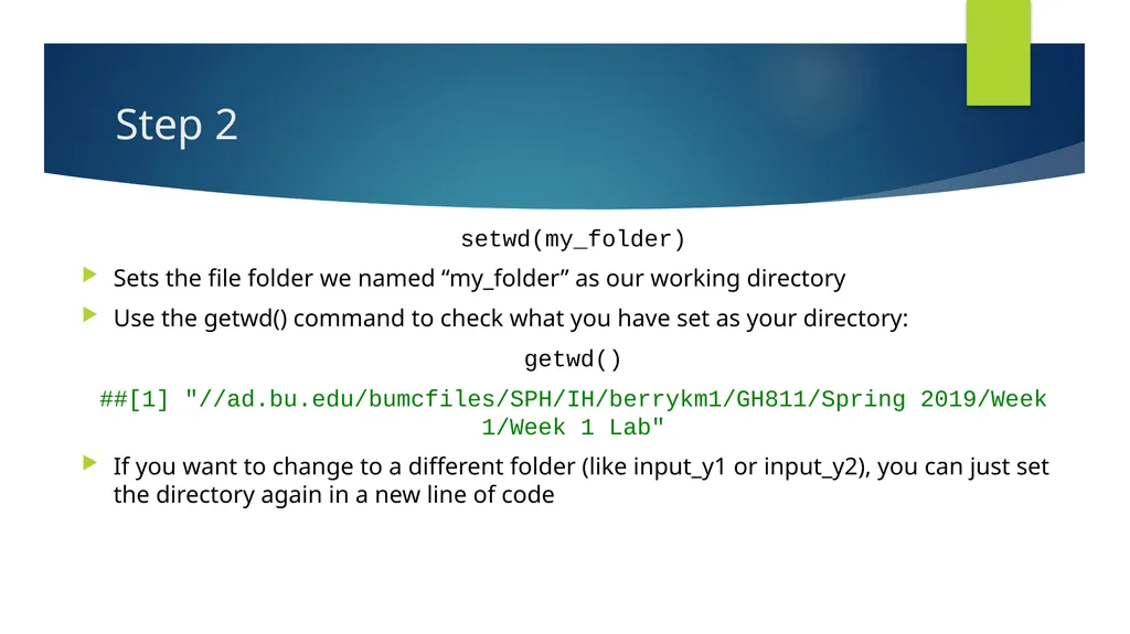 R Learning Module 1 GH 811 Lab: Week 1 January - slide 12 of 26