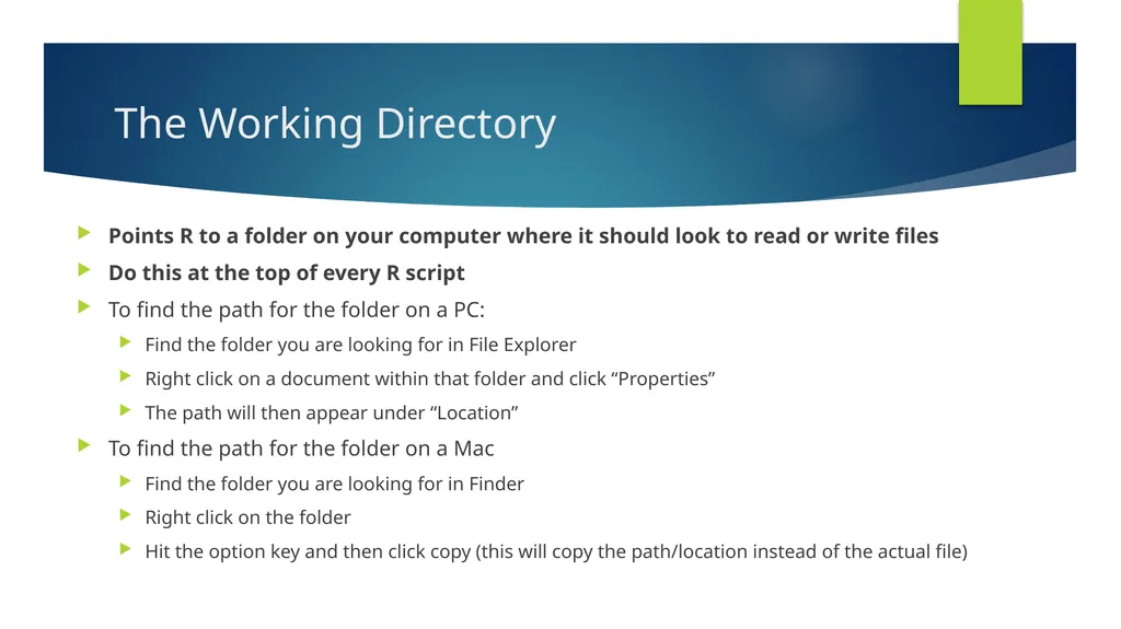 R Learning Module 1 GH 811 Lab: Week 1 January - slide 10 of 26