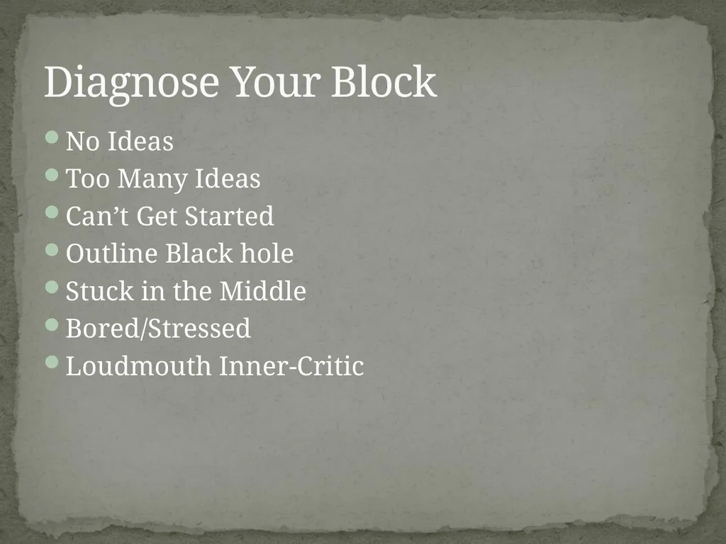Melissa McMullin, Psy.D. MCAPS Writer’s Block No - slide 2 of 12