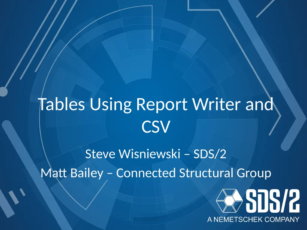 Steve Wisniewski – SDS/2 Matt Bailey – Connected - slide 1 of 20