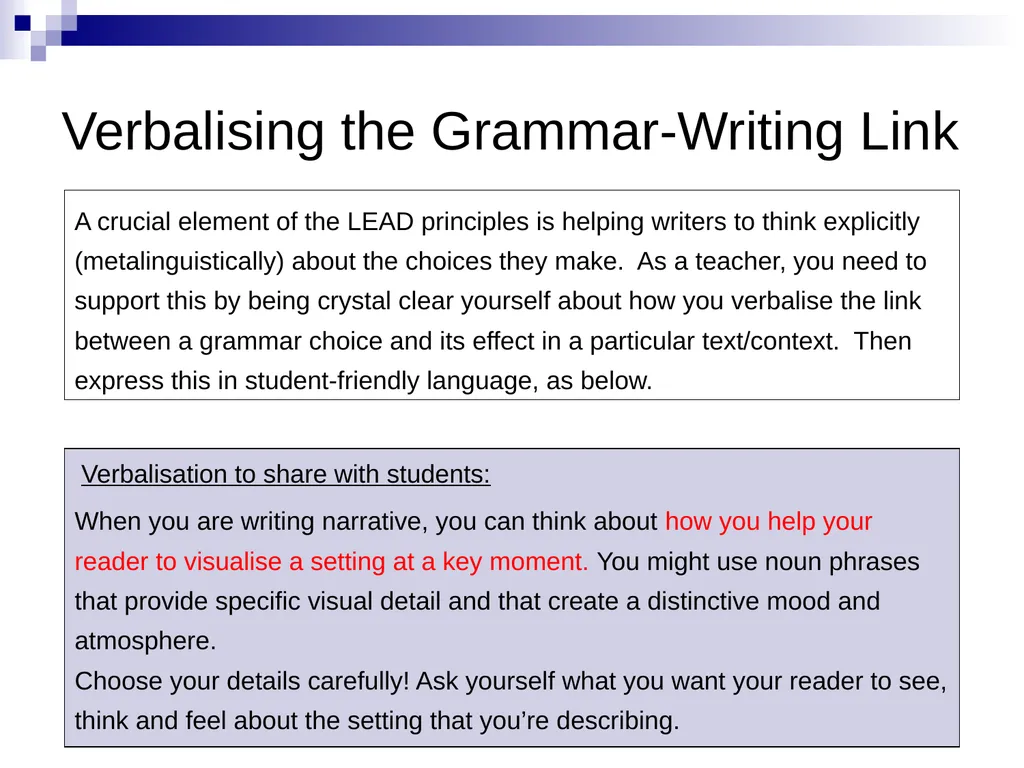 Using noun phrases to establish setting in - slide 5 of 6