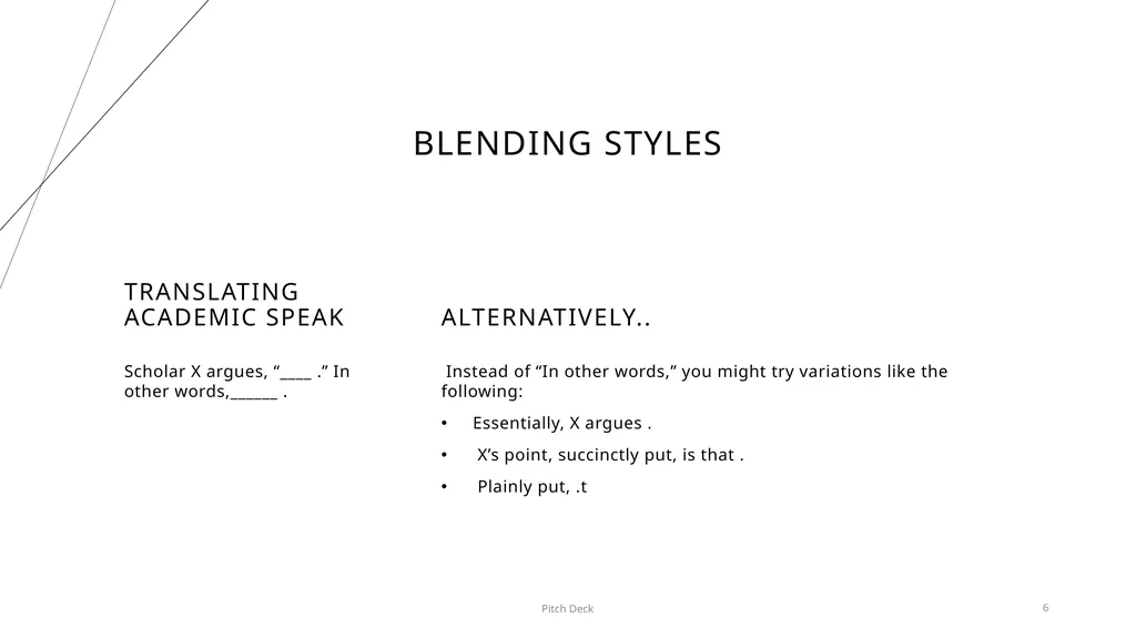 Academic Writing Doesn't Mean setting Aside your - slide 6 of 19