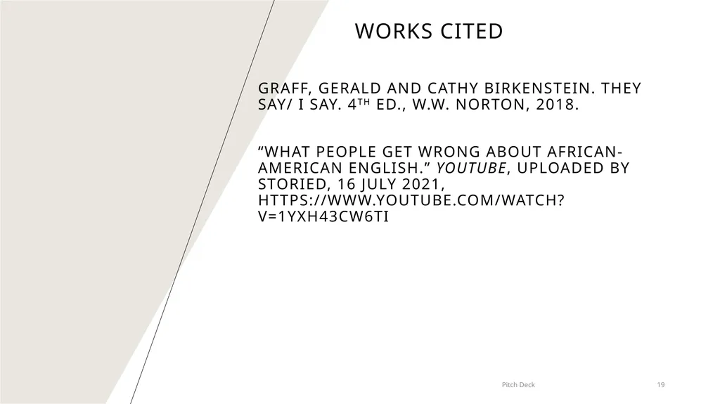 Academic Writing Doesn't Mean setting Aside your - slide 19 of 19