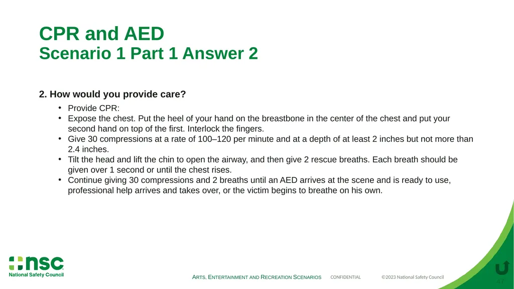 Case Scenarios for Customizing Your Training These - slide 47 of 56
