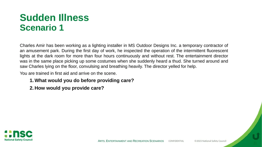 Case Scenarios for Customizing Your Training These - slide 31 of 56