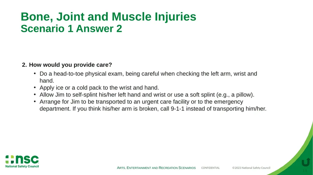 Case Scenarios for Customizing Your Training These - slide 14 of 56