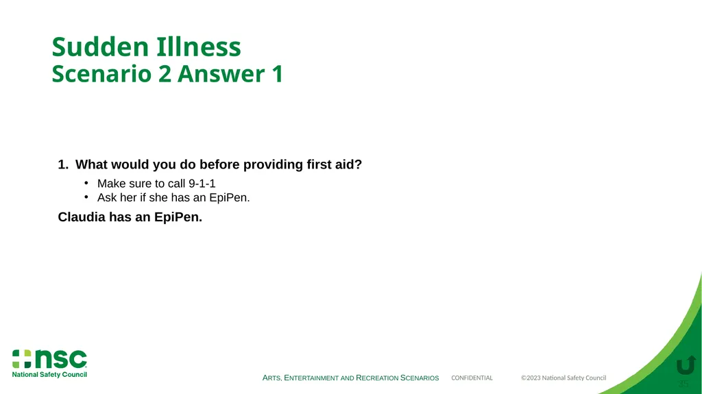 Case Scenarios for Customizing Your Training These - slide 35 of 56