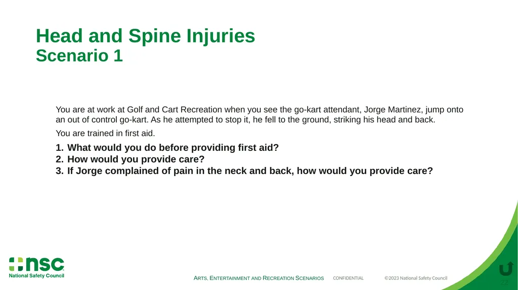 Case Scenarios for Customizing Your Training These - slide 22 of 56