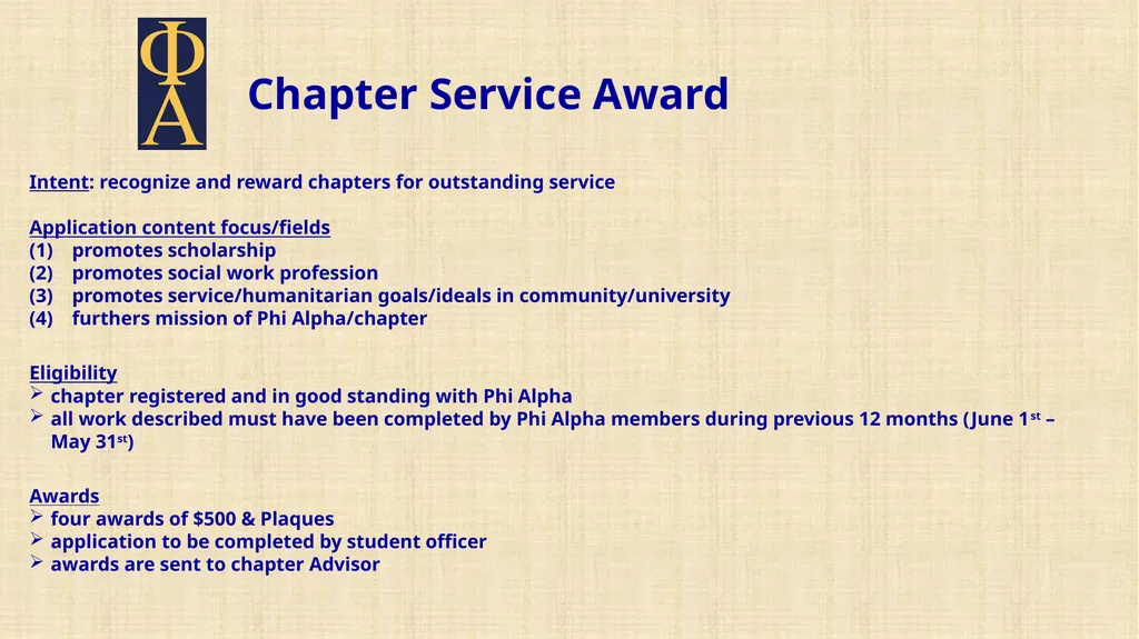 Phi Alpha Award Programs Paul Baggett, PhD, LCSW - slide 6 of 12
