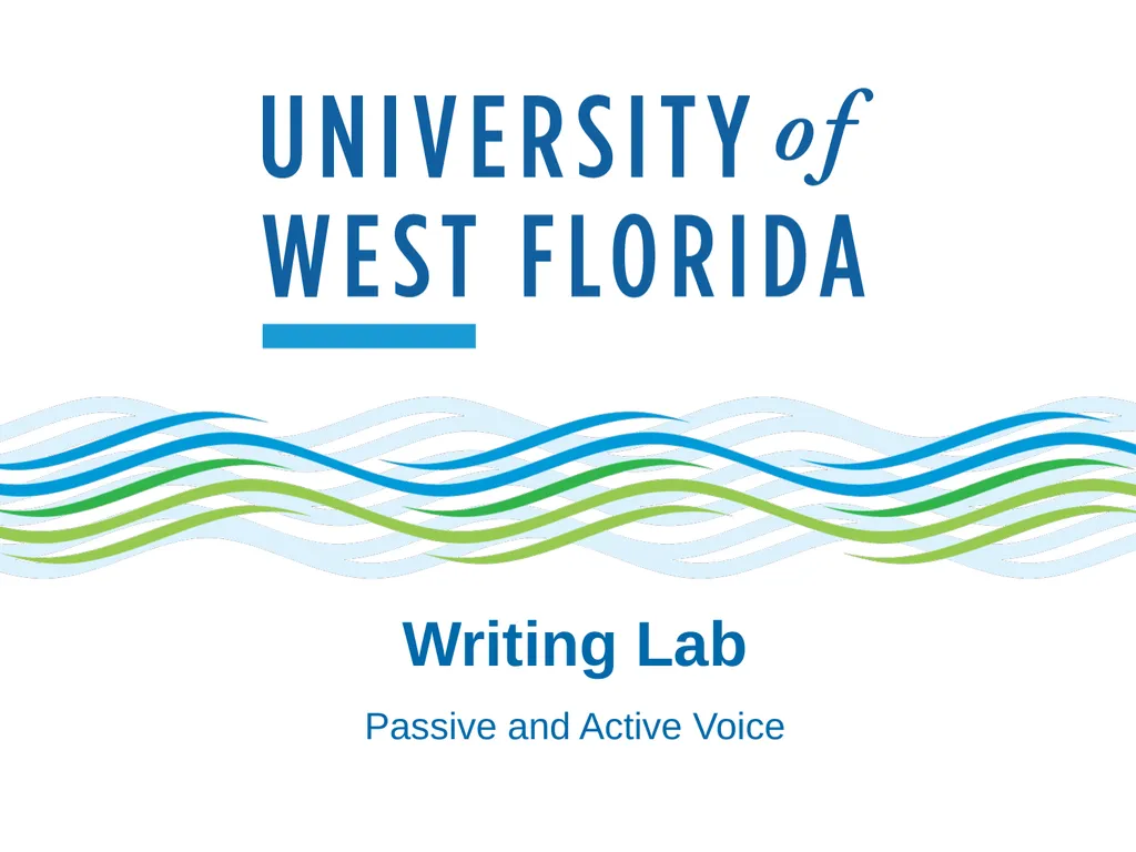 Writing Lab Passive and Active Voice Voice Voice - slide 1 of 6