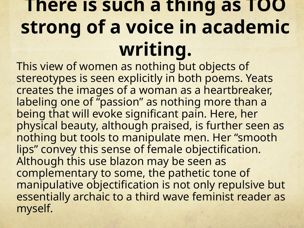 How to Have Voice in Academic Writing. I swear - slide 12 of 15