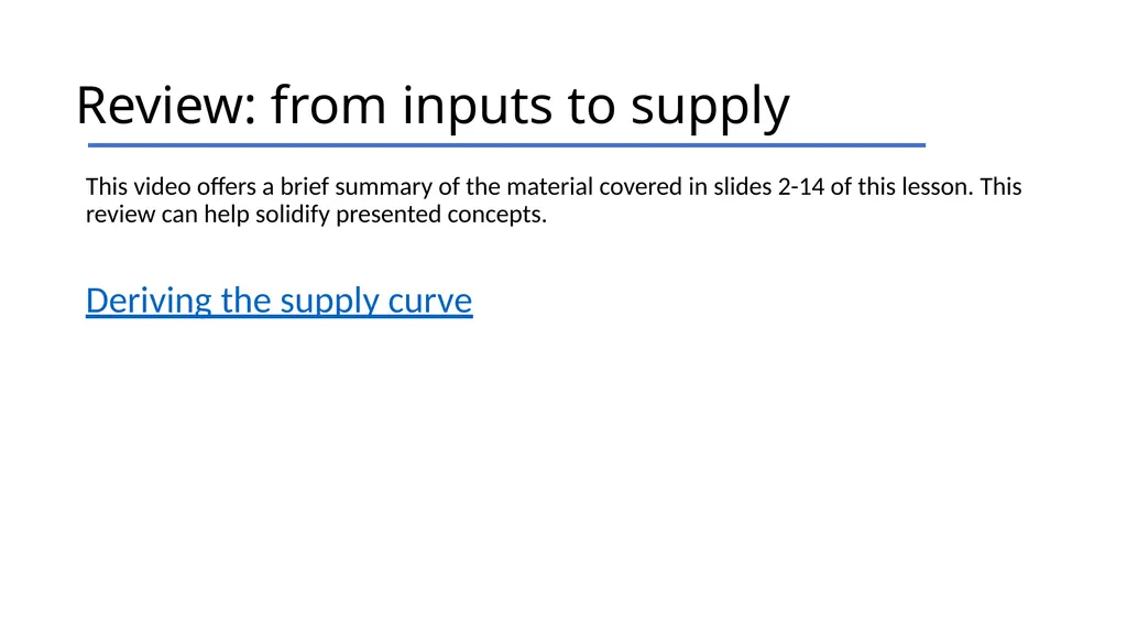 Producer’s Supply Roadmap: from inputs to supply - slide 16 of 22