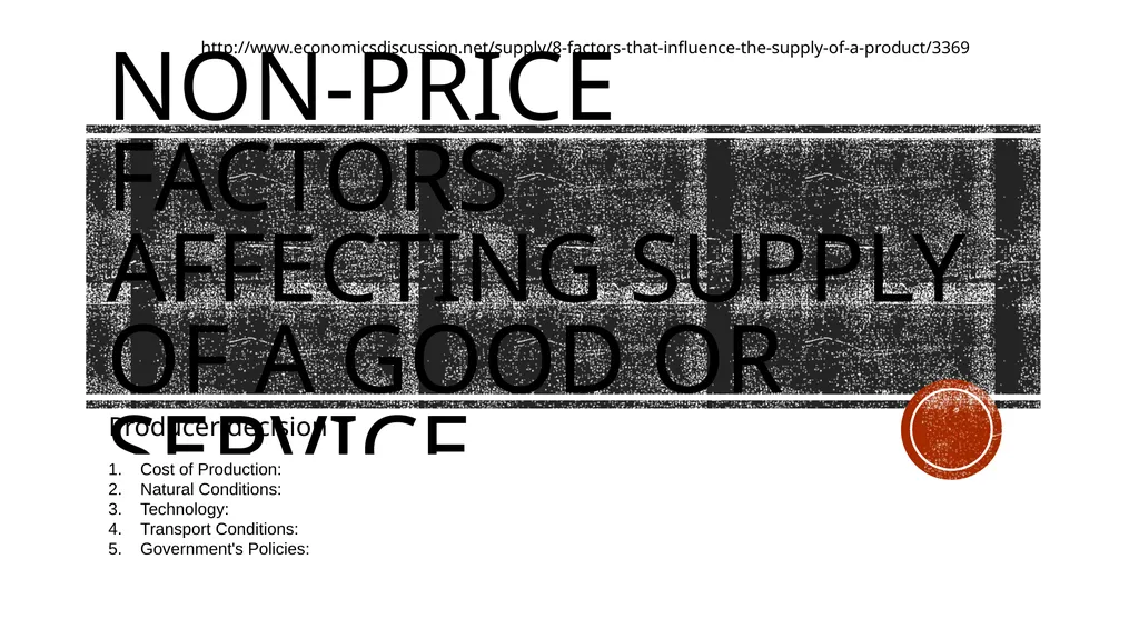 Supply Producer decision Students will be able to - slide 7 of 50