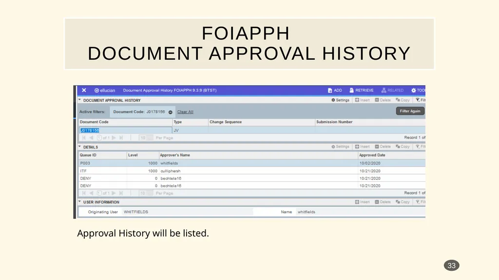Banner Admin Pages journal entry training - slide 33 of 41