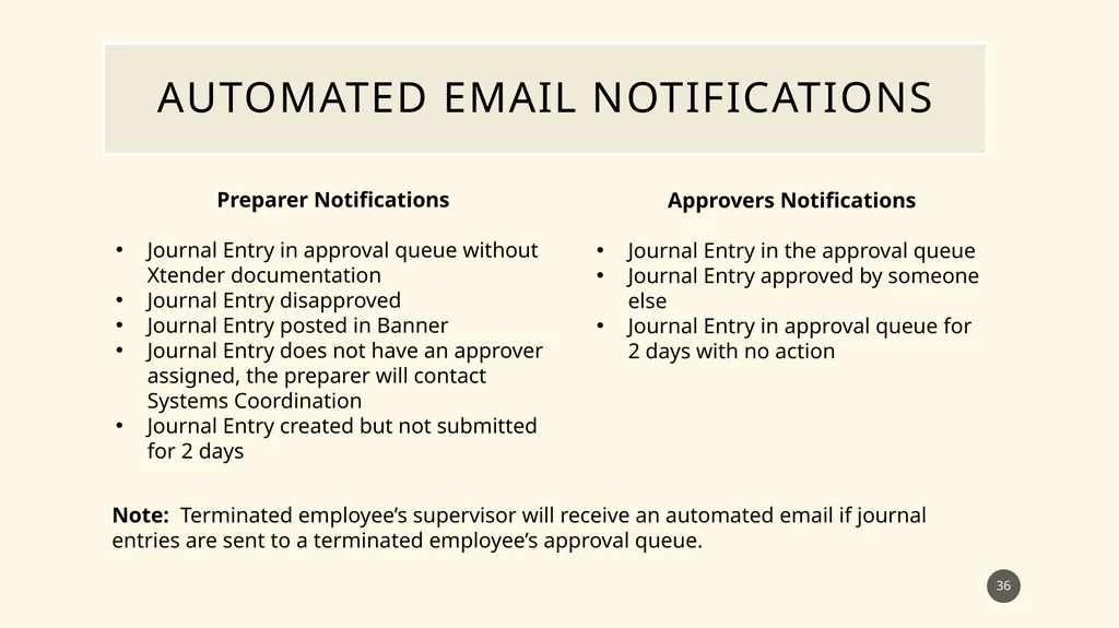 Banner Admin Pages journal entry training - slide 36 of 41