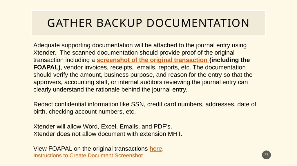 Banner Admin Pages journal entry training - slide 37 of 41