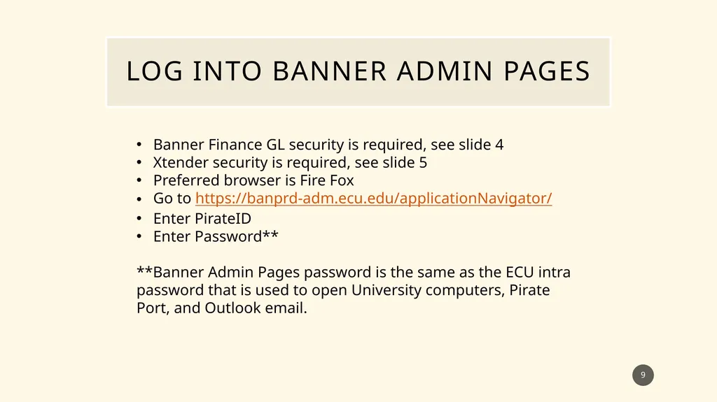 Banner Admin Pages journal entry training - slide 9 of 41