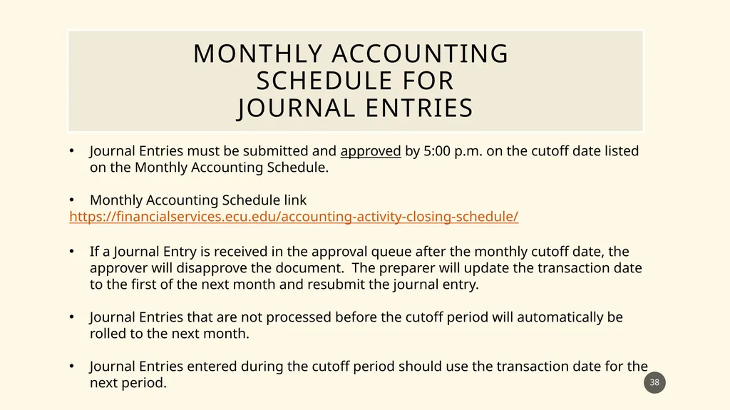 Banner Admin Pages journal entry training - slide 38 of 41