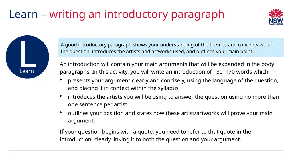 LEAP! Level up your skills in section II– writing - slide 3 of 8