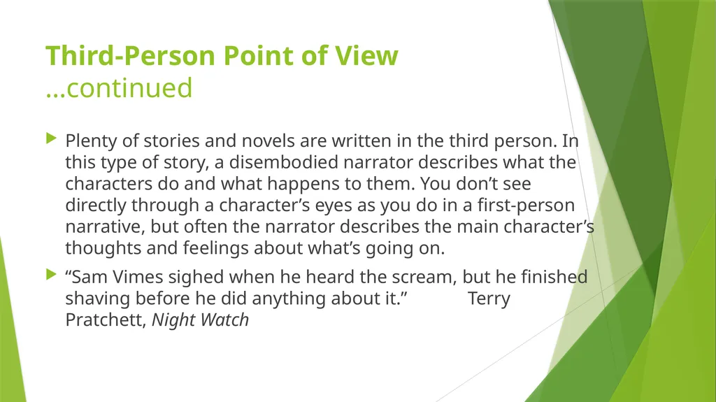 First, Second, and Third Person First, second, and - slide 8 of 9