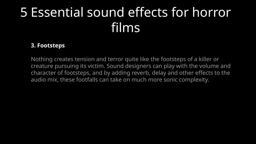 Horror Sound Effects and Techniques Τρίτη 18/03 - slide 15 of 20