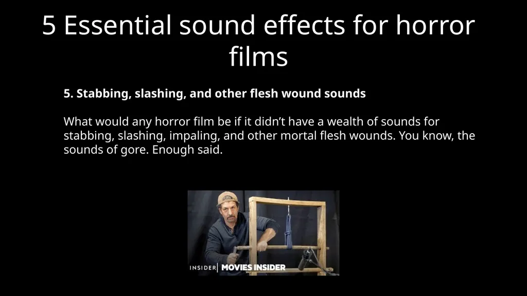 Horror Sound Effects and Techniques Τρίτη 18/03 - slide 18 of 20