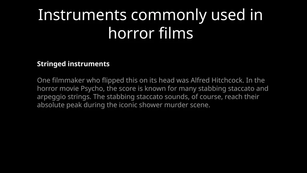 Horror Sound Effects and Techniques Τρίτη 18/03 - slide 6 of 20