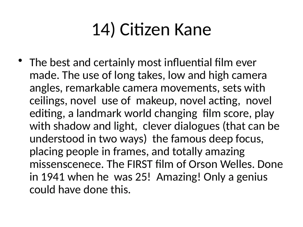 60 FILMS THAT CHANGED CINEMA. REMARK: I GOT TO 60 - slide 17 of 68