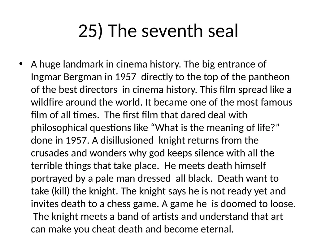 60 FILMS THAT CHANGED CINEMA. REMARK: I GOT TO 60 - slide 29 of 68