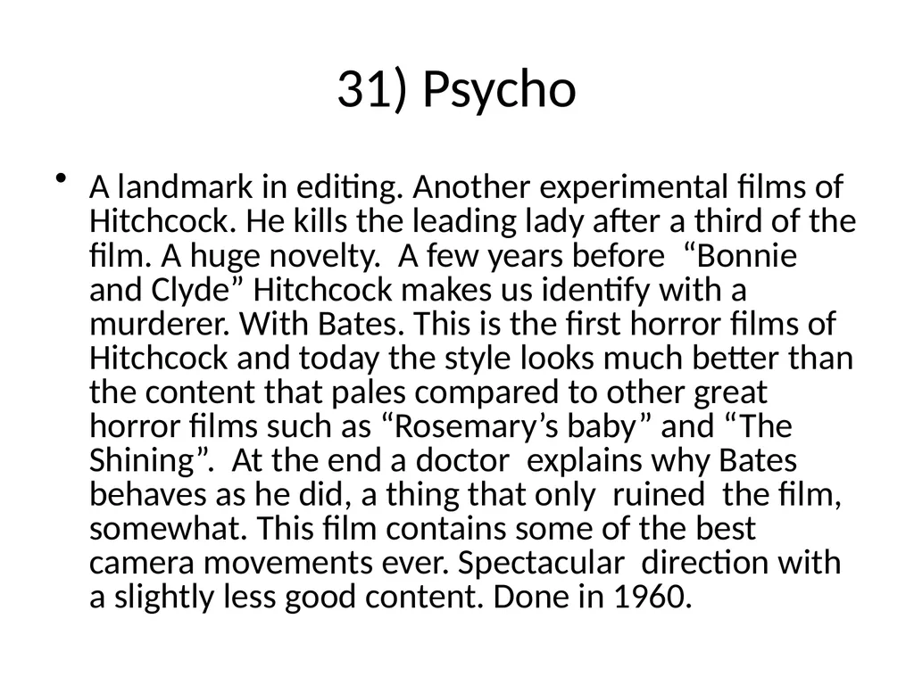60 FILMS THAT CHANGED CINEMA. REMARK: I GOT TO 60 - slide 37 of 68