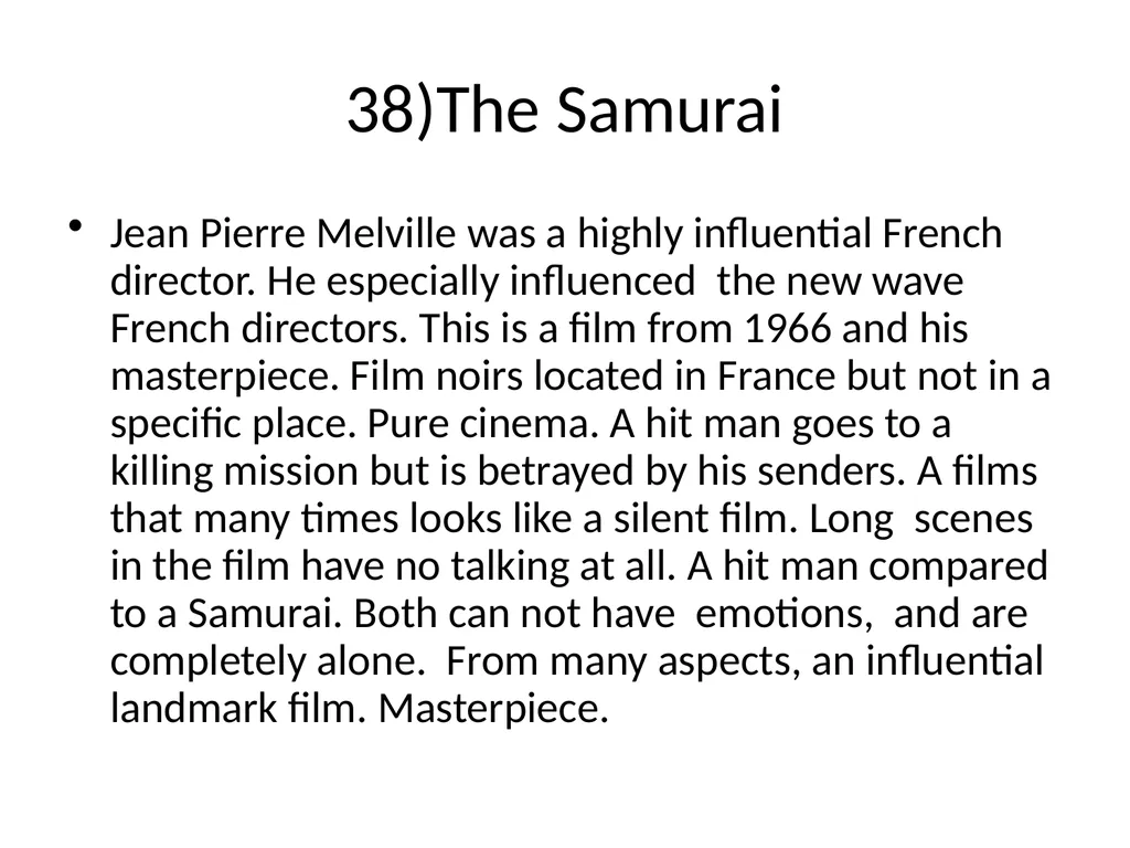 60 FILMS THAT CHANGED CINEMA. REMARK: I GOT TO 60 - slide 44 of 68