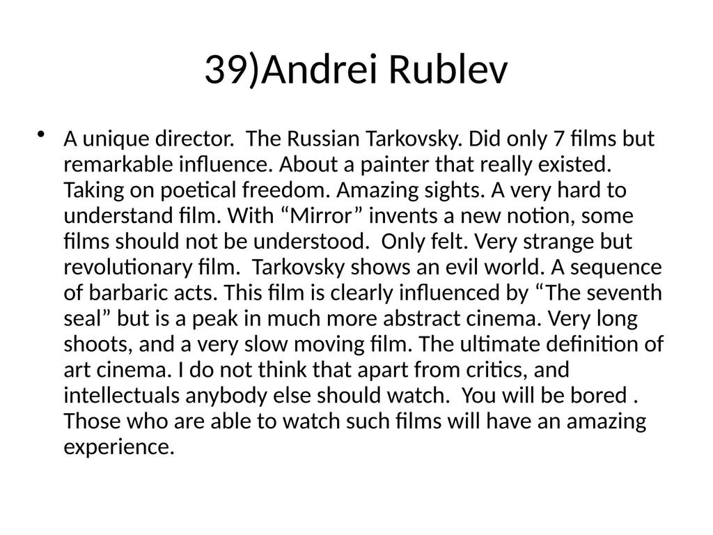 60 FILMS THAT CHANGED CINEMA. REMARK: I GOT TO 60 - slide 45 of 68