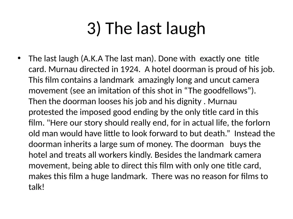 60 FILMS THAT CHANGED CINEMA. REMARK: I GOT TO 60 - slide 4 of 68