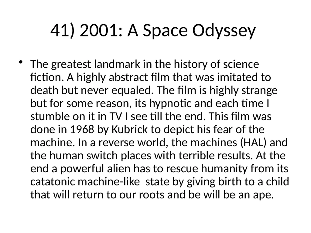 60 FILMS THAT CHANGED CINEMA. REMARK: I GOT TO 60 - slide 47 of 68