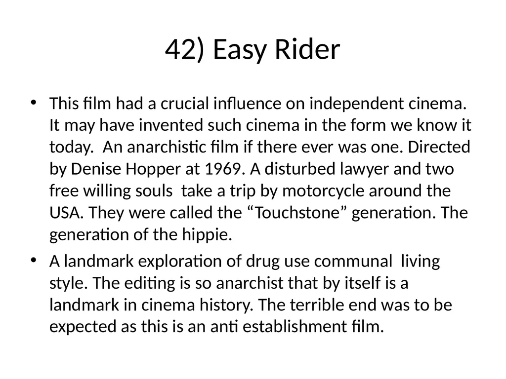 60 FILMS THAT CHANGED CINEMA. REMARK: I GOT TO 60 - slide 48 of 68
