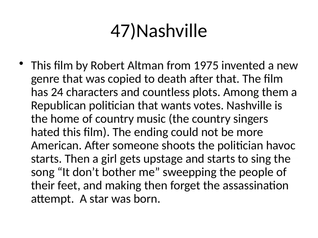60 FILMS THAT CHANGED CINEMA. REMARK: I GOT TO 60 - slide 53 of 68