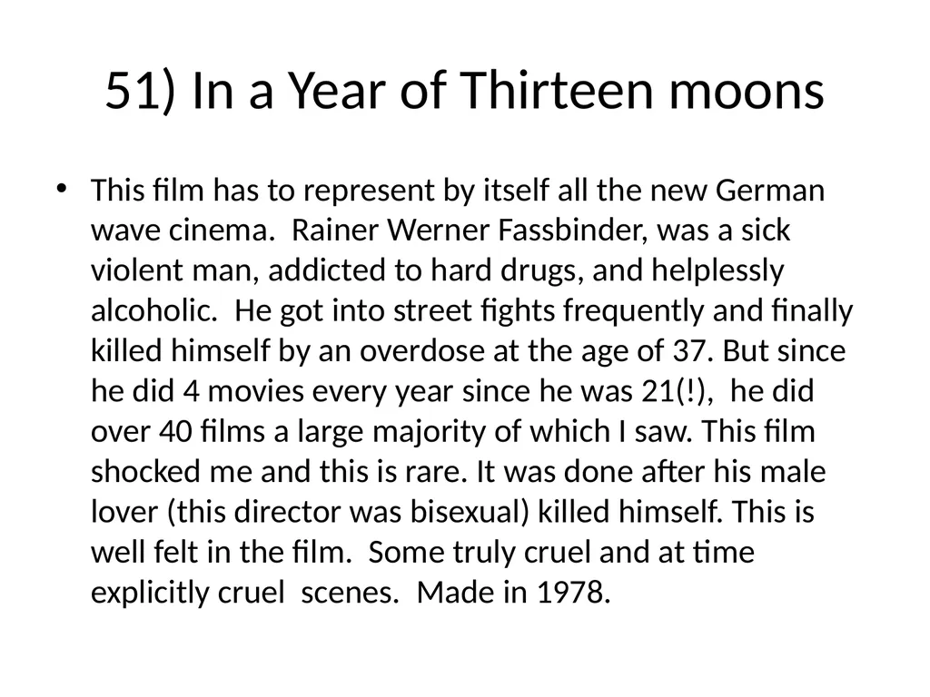 60 FILMS THAT CHANGED CINEMA. REMARK: I GOT TO 60 - slide 57 of 68