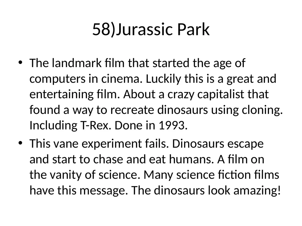 60 FILMS THAT CHANGED CINEMA. REMARK: I GOT TO 60 - slide 65 of 68
