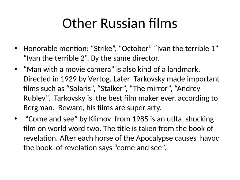 60 FILMS THAT CHANGED CINEMA. REMARK: I GOT TO 60 - slide 6 of 68