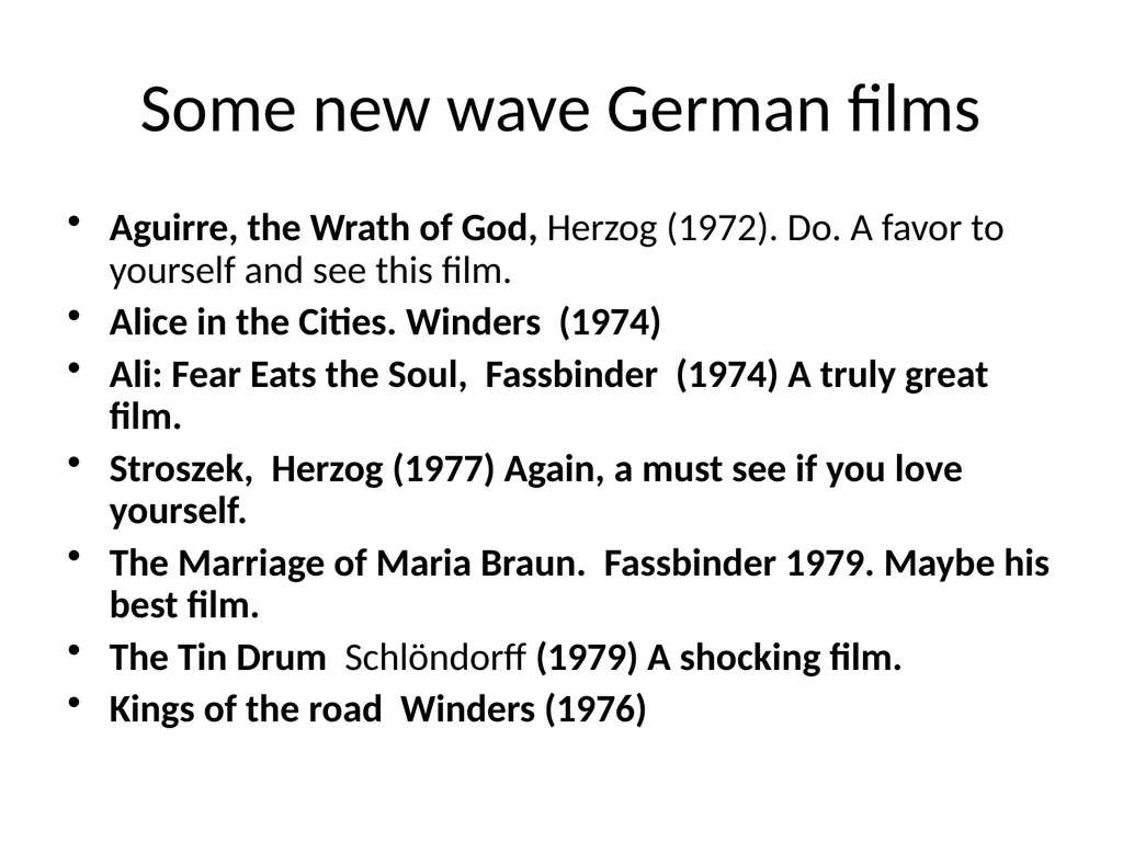 60 FILMS THAT CHANGED CINEMA. REMARK: I GOT TO 60 - slide 58 of 68