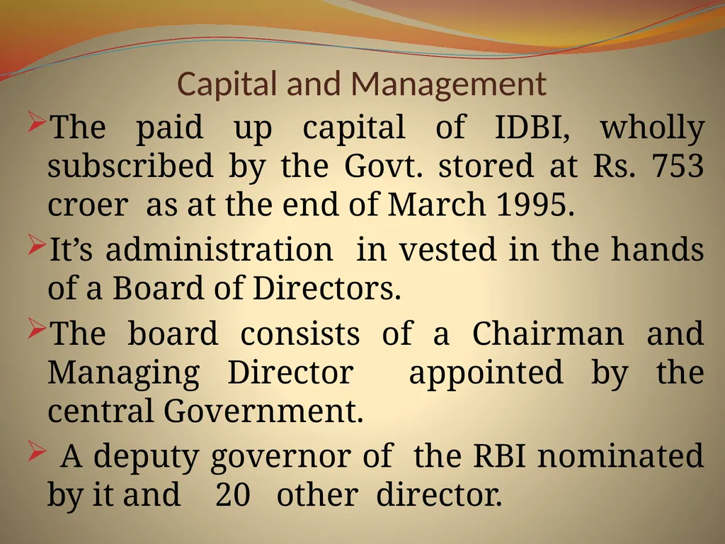 Industrial Development Bank of India (IDBI) - slide 3 of 36