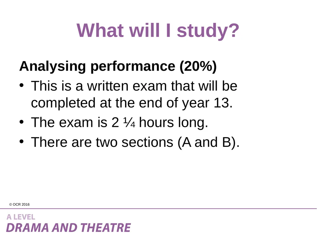 Introduction to A Level Drama and Theatre What is - slide 8 of 14